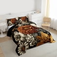 thumbnail image 3 of Homewish Boys Girls Chic Floral Flowers 3 Pieces Queen Comforter Set,Luxury Exotic Style Ultra Soft Bedding Sets,Vintage Retro Aesthetic Bedding Comforter Set Breathable,Super Cozy Room Decor, 3 of 8