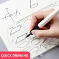 thumbnail image 2 of JASKFLY Ruler 1 Pack Multifunctional Student Math Ruler Geometry Drawing Template 7.6x4.5 Inch PVC Plastic Tool,Tools/Office|Pvc,As Shown, 2 of 6