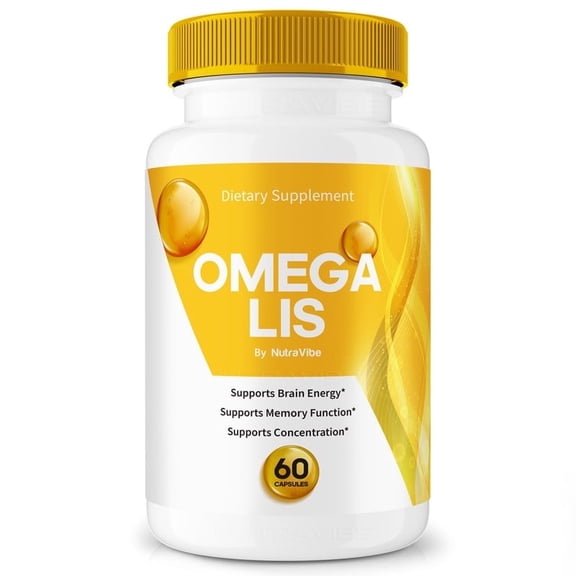 Omega Lis – Daily Formula with a Natural Blend to Help Maintain Focus, Memory & Concentration | Clean, Gentle, Easy-to-Swallow Capsules for Everyday Sharpness (60 Capsules)