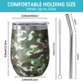 thumbnail image 5 of 12oz Stainless Steel Insulated Wine Tumbler with Lid and Straw – Double Wall Vacuum Mug for Hot & Cold Drinks, 304 Steel Interior, Sweat-Free Design, 5 of 5