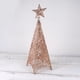 thumbnail image 3 of GOOHOCHY Mini árbol de Navidad de hierro forjado de 40 cm con forma de torre, brillante, para festivales, decoración del hogar, sin pilas (oro rosa), 3 of 7
