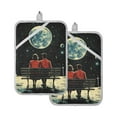 thumbnail image 7 of Yayeee Pot Holders Kitchen Heat Resistant with Pocket 7"x9.8" Cotton Oven Cooking Hot Pads, Red Sitting On The Moon, 7 of 7