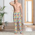 thumbnail image 4 of Salouo Colorful Dinosaurs Print Pajama Pants for Men, Lounge Pants Elastic Waistband Casual Men's sleepwear Loungewear Sleep Pajama Pant -Large, 4 of 7
