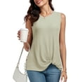 thumbnail image 2 of FIUFY Womens Tank Tops Summer Casual Sleeveless Cute Twist Knot Shirt Blouse Tunics, 2 of 5