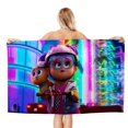 thumbnail image 1 of Vivo Toalla de playa de secado rápido con diseño temático, regalo para mujeres y niñas, ideal para cumpleaños, fans, amantes de la música, uso en la playa o al aire libre, 78 × 160 cm, 1 of 6