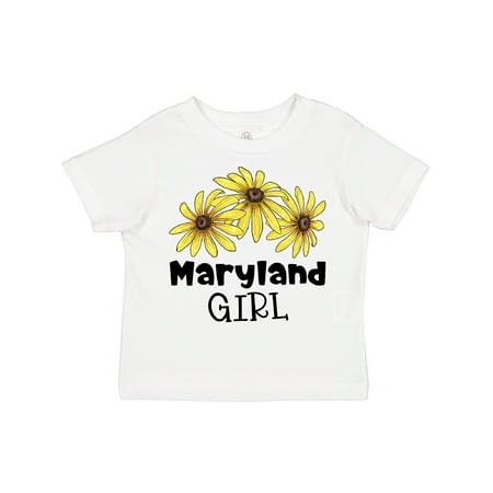 

Inktastic Maryland Girl Black Eyed Susans Flowers Gift Toddler Toddler Girl T-Shirt