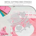 thumbnail image 3 of OULII 2Pcs Plated Silver Carbon Steel Cutting Dies for Scrapbooking DIY Paper Crafting Tools, 3 of 6