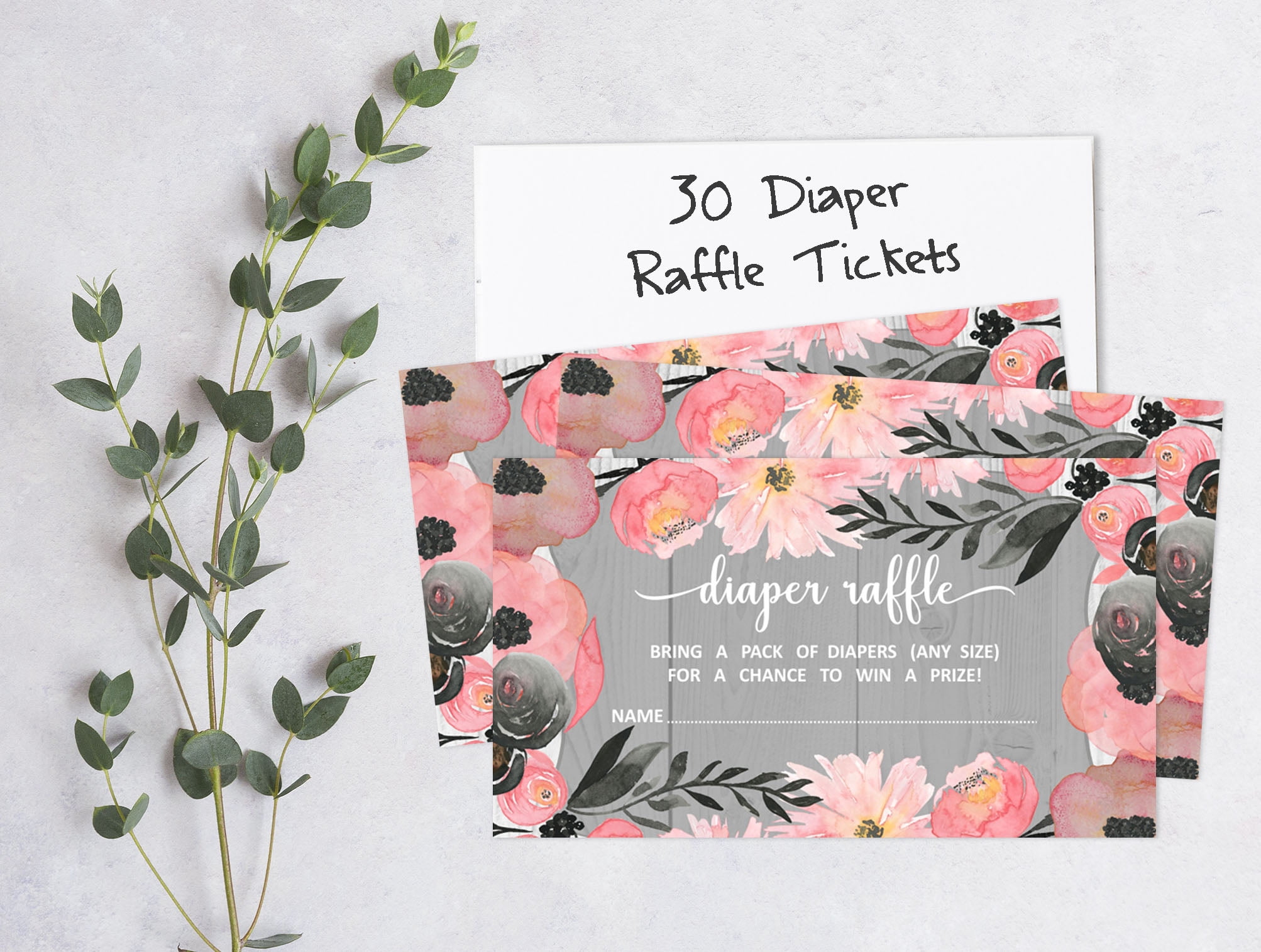 Inkdotpot Set Of 30Jungle Animals Baby Shower Invitations-Diaper Raffle Tickets And Baby Shower Book Request Cards Gender Neutral Invites Its A Boy Its A Girl