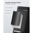 thumbnail image 5 of Bathroom Trash Can, 2.6-Gallon (10 L) Trash Bin with Lid, Slim for Small Spaces, Stainless Steel Garbage Can, Soft Close, Black, 5 of 7