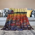thumbnail image 2 of Pratyus Barn Flowers Sunset Cozy Throw Blanket for Bedroom Living Rooms Sofa Couch All Seasons Soft Plush Blankets 40x50in, 2 of 6