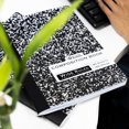 thumbnail image 3 of BAZIC Composition Book Wide Ruled 80 Sheet Black Marble Notebook, 1-Pack, 3 of 7