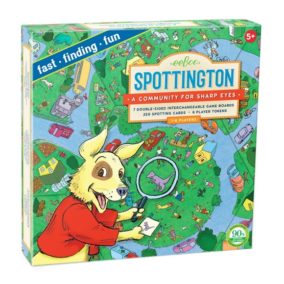 eeBoo: Spottington Board Game Develops Observational Skills Focus and Speed Fast Finding and Fun for 1 to 6 Players Perfect for Ages 5 and up