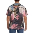 thumbnail image 3 of Sikiie Stylish Kangaroo In Suit Men's Cuban Shirt, Hawaiian Shirts, Business Casual Button Down Shirts, Short Sleeve Shirt-X-Large, 3 of 5