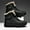Black, variant on Men's All-Season High-Top Hiking Boots with Rubber Sole & Synthetic Upper - All-Terrain Traction, Round Toe, PU Cushioned Insole - Heavy-Duty Outdoor Boots for Trekking, Camping, & Casual Wear - All