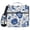 Ornate Chinoiserie Flower, variant on Haosy 3 Ring Zipper Binder with Shoulder Strap Waterproof Trapper Keeper 2 Inch D-Ring 500 Sheets Capacity, Elegant Indigo Ikat Print