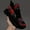FN003-24025028-b, variant on Men's Gothic Punk Sneakers - Black with Red Roses & Raven Accents - Lace-Up Streetwear Shoes - Cushioned EVA Sole - All-Season Urban Fashion Footwear - Casual Footwear
