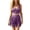 Purple, variant on Dress for Women Western Faux Leather Two Piece Set Sleeveless V Neck Zip Crop Top Tassel Fringe Skort Stretch Vintage Matt High Waist Cowgirl Outfit Music Festival Concert Beach Party Vacation