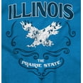 thumbnail image 2 of Illinois Cute Floral Bald Eagle Women's Graphic T Shirt Tees Brisco Brands 5X, 2 of 6