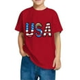 thumbnail image 3 of OKSALE Funny 4th of July Shirts for Big Kids USA American Flag Printed Tops Unisex Boys and Girls Summer Short Sleeve T Shirt Novelty Fashion Cotton Tshirts, 3 of 7
