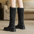 thumbnail image 2 of Mostsola Knee High Boots Women Warm Plush Fashion Mid Calf Boots Vintage Round Toe Dress Boot, 2 of 9