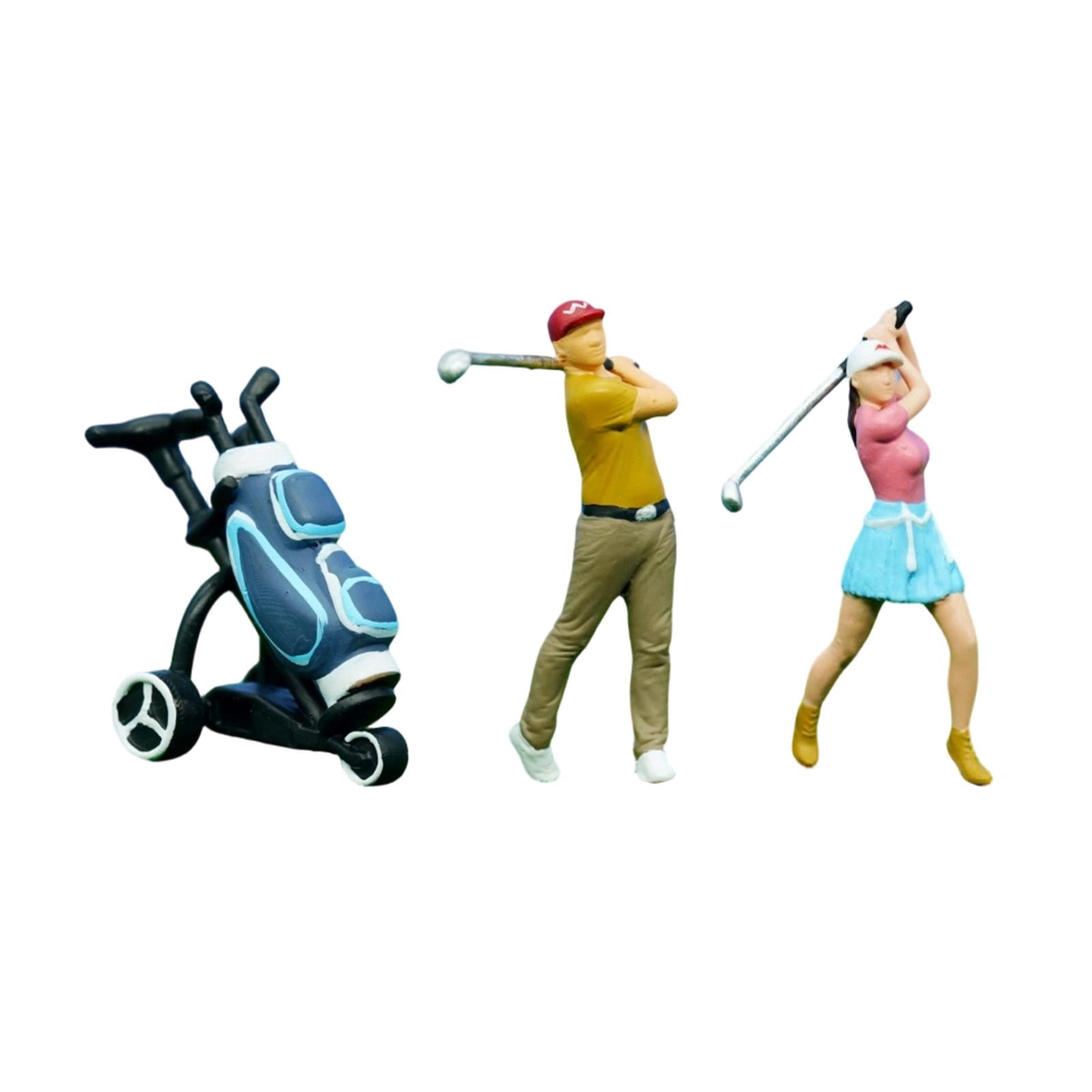 LeeQinersw 1/64 People Figures Set Layout Decoration Micro Landscape Golf Figurines Set