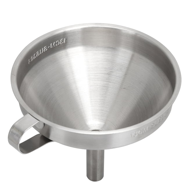 embudo de llenado ANGGREK tubo plateado de 15 cm de diámetro versátil para aceite de vertido de vino