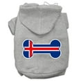 thumbnail image 5 of Pet, Dog  Cat Hoodie Screen Printed, "Bone Shaped Iceland Flag", 5 of 10