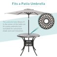 thumbnail image 7 of MEETWARM 5-Piece Outdoor Patio Dining Set, All-Weather Cast Aluminum Patio Conversation Set with 4 Cushions Swivel Rocker Chairs for Backyard Garden Deck and 35.4" Round Table, 2.2" Umbrella Hole, 7 of 7