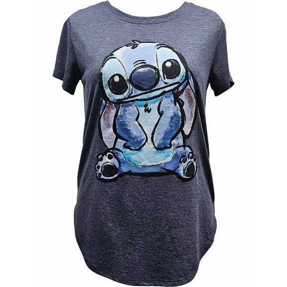 Disney Stitch Sitting Junior Tunic Top, S-2XL (Women's)