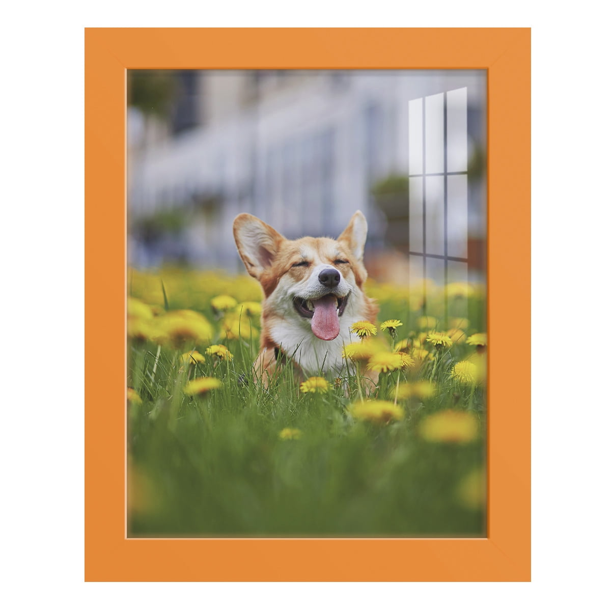 Modern Real Wood 8x10 inch Picture Frame in Orange