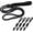 Black, variant on Strong Slip Rope Dog Training Leash (4ft) - Heavy Duty Durable Braided Nylon Lead with Rubber Stopper & Padded Handle - Large Medium Small Dogs No Pull Walk Leash (Orange, 1/2" x 4ft)