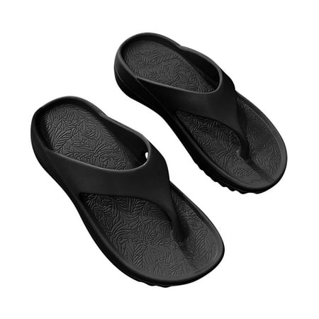 

Zpanxa Slippers for Women Lazy Shoes Women s Orthotic Flip Flops With Arch Support Soft Thong Pillow Sand Flip Flops for Women Black 40