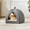 thumbnail image 2 of Cat Bed Bedsure 2 en 1 Cat Cave House, tienda de campaña con almohada, color gris, 2 of 6