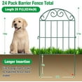 thumbnail image 2 of 24Panels Collapsible Garden Fence Animal Barrier, 26 Ft(L) x 24 in(H) Green Rustproof Metal Wire Panel Border for Dogs Rabbits, Flower Edging for Landscape Patio Yard Outdoor Decor, Arched, 2 of 7