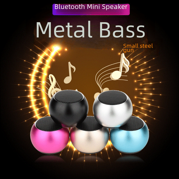 Altavoz Bluetooth con inserción de tarjeta de metal Mini subwoofer portátil Altavoz Bluetooth con inserción de tarjeta M3