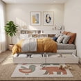 thumbnail image 2 of MODERNLUXE Full Size Daybed with 2 Storage Drawers,Multifunctional Storage Bed Frame with Built-in Bookcase, Wood Corner Bed for Small Space,White, 2 of 8