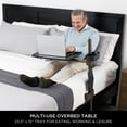 thumbnail image 3 of Signature Life Overbed Table, Large Bedside Tray with Cup Holder, Swiveling Tray & Laptop Stand, 3 of 7