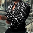 thumbnail image 1 of Camisa de hombre casual de moda de lujo con arte geométrico para fiesta callejera Vaion primavera verano solapa manga larga top 2024 nuevo estilo, 1 of 6