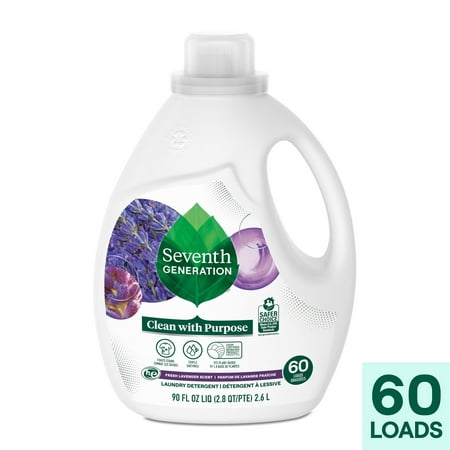 Seventh Generation Liquid Laundry Detergent Soap - Fresh Lavender Scent - 60 Loads/90 fl oz
