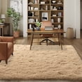thumbnail image 5 of Janvonne Fluffy Area Rugs for Living Room,Bedroom,Dorms,5x7ft Soft Shaggy Sofa-side Carpet, Home Decor Aesthetic,Camel, 5 of 8