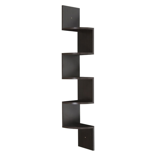OneSpace 50SH01DW 5 Tier Large Corner Wall Mount Shelf
