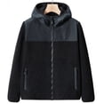thumbnail image 2 of Women's Fall Winter Sherpa Fleece Jacket Casual Fuzzy Coat with Pockets Black M, 2 of 6