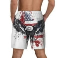 thumbnail image 2 of Lsque Mens Swim Trunks American Flag Eagle Art Pattern - Bathing Suit Compression Liner - Beach Swim Shorts Swimwear - (S-3XL) - Stretch Quick Dry -XX-Large, 2 of 9