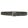 thumbnail image 2 of Snap On Soft Hand Floral Embossed Vintage Cowhide Full Grain Leather Casual Belt, 2 of 4