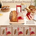 thumbnail image 4 of Yedigre Upgrade Manual Bread Slicer for Homemade Sourdough – Adjustable Hand Crank Cutter with Steel Fence & Sharp Blade, Retro Design, 4 of 9