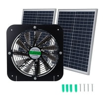 1200CFM Solar Powered Attic Ventilator Gable Roof Vent Fan w/30W Foldable Panel