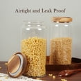 thumbnail image 4 of Labina 41 oz Large Glass Canister with Wood Lids, 1200ml Wide Mouth Pantry for Kitchen Storage Jar, 4 of 7