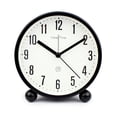 thumbnail image 1 of Despertador redondo sin tictac, funciona con pilas y función de luz, alarma súper silenciosa negra Rojo Verde MX-0131310FYD, 1 of 3