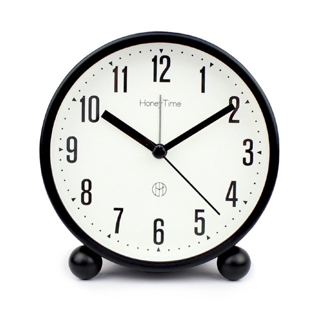 Despertador redondo sin tictac, funciona con pilas y función de luz, alarma súper silenciosa negra Rojo Verde MX-0131310FYD