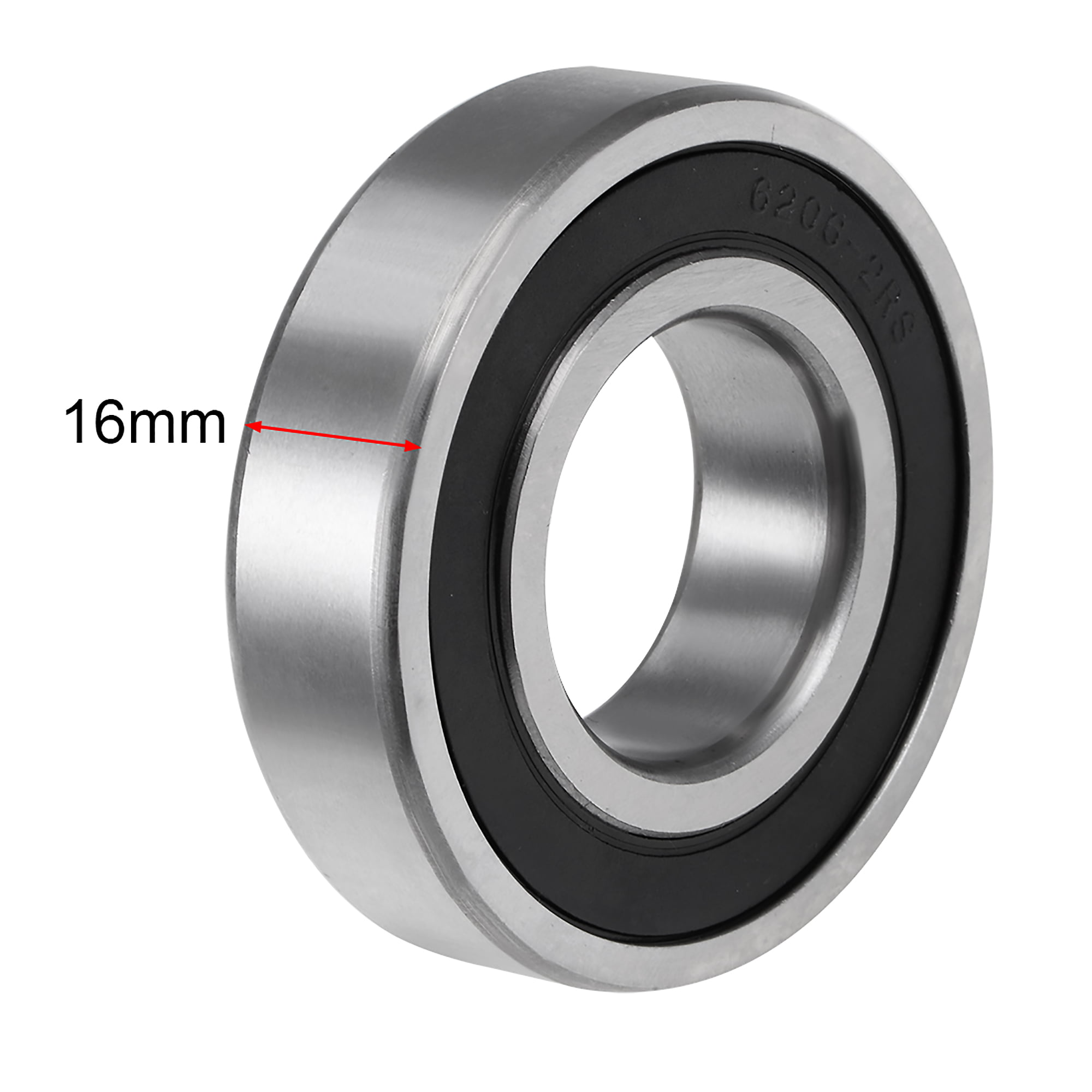 C3 Fit Premium Radial Ball Bearing 30x62x16mm Rubber Sealed Deep Groove 10-Pieces 6206 2RS 